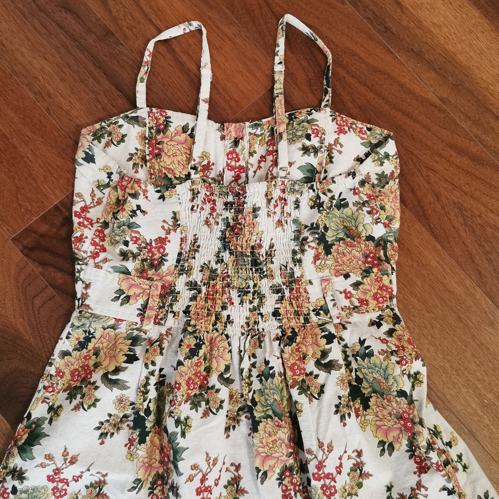 Seduction floral linen summer dress size medium - Picture 5 of 5